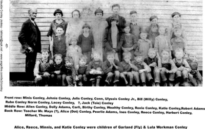 Conley Branch School Photo Abt. 1922